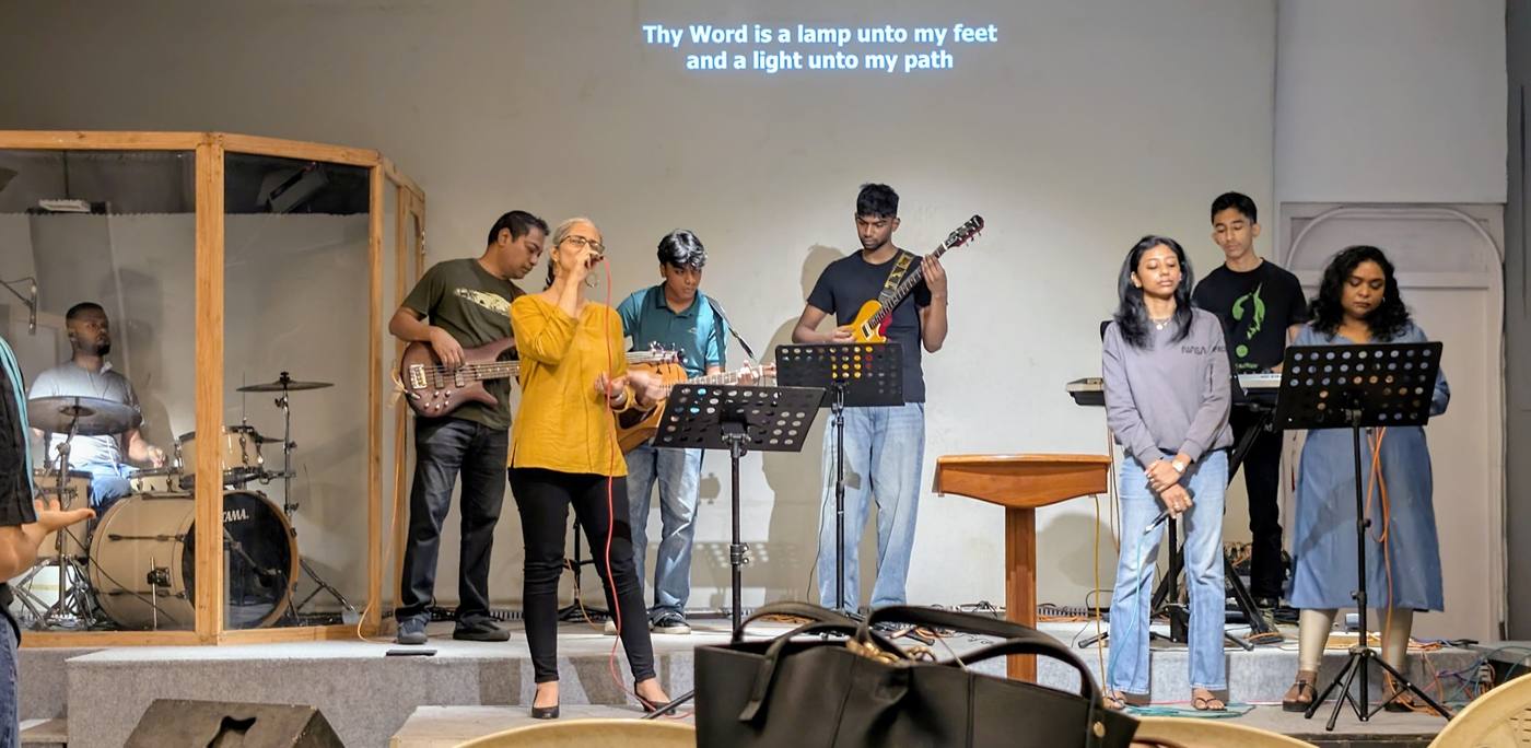 The Powerhouse Worship Band leading Sunday worship